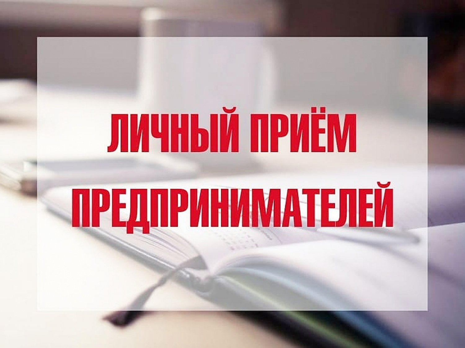 Личный приём субъектов предпринимательской деятельности.